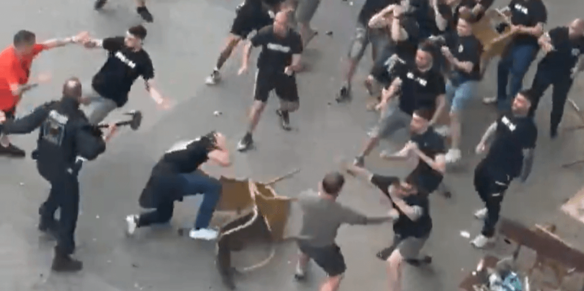 Crystal Palace fans ambushed by black-clad mob in Leipzig on eve of Conference League final Crystal Palace fans ambushed by black-clad mob in Leipzig on eve of Conference League final