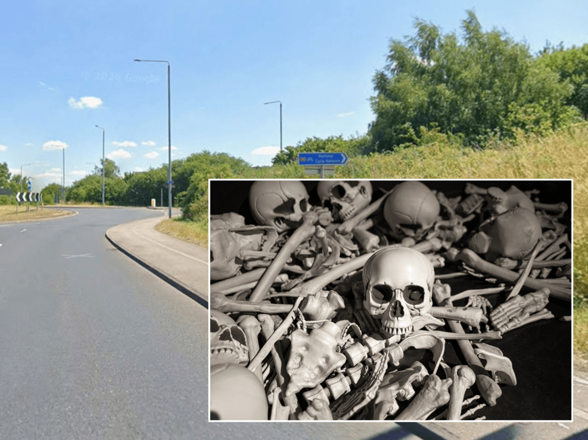 Archaeologists called after human remains discovered on side of major A-road