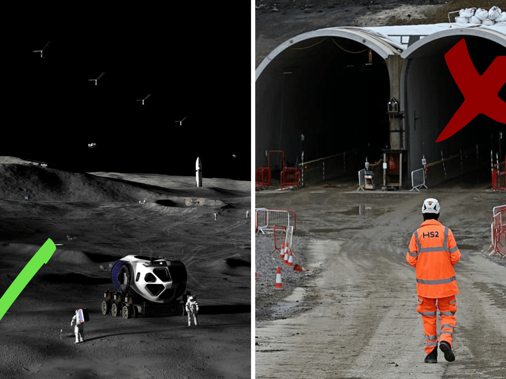 Nasa to build base on the moon BEFORE HS2 is finished