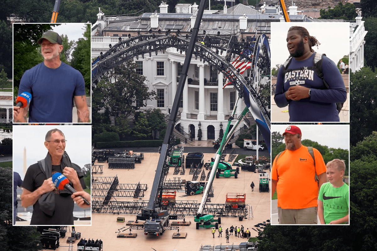 Americans tell GB News what they think about massive UFC cage being erected at the White House ahead of ‘unprecedented’ event