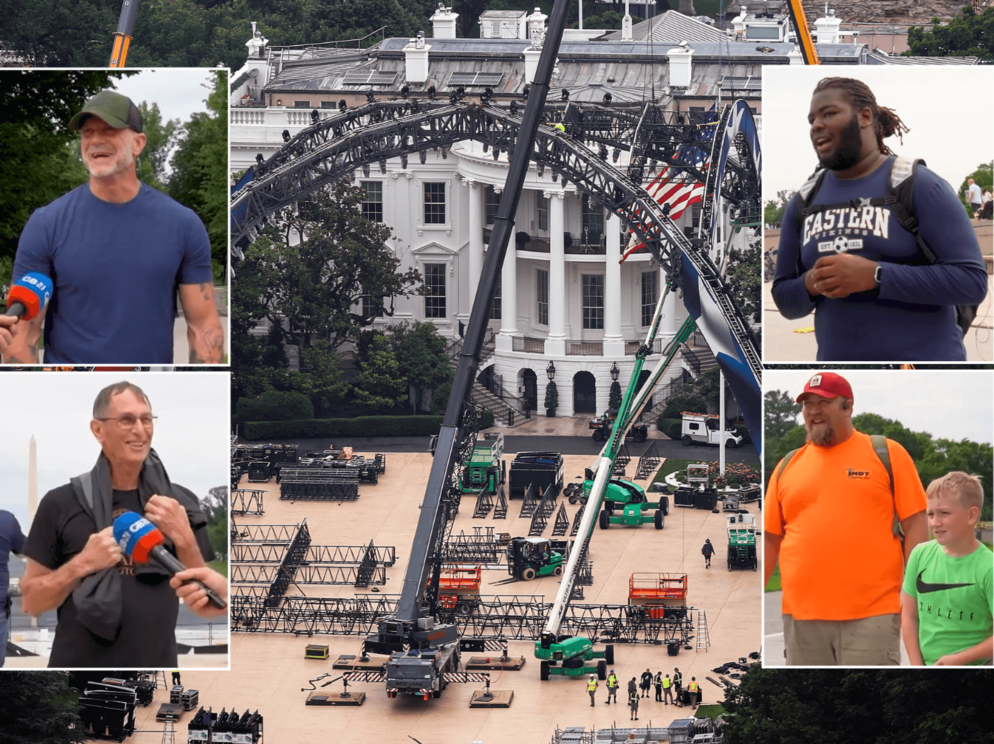 Americans tell GB News what they think about massive UFC cage being erected at the White House ah...