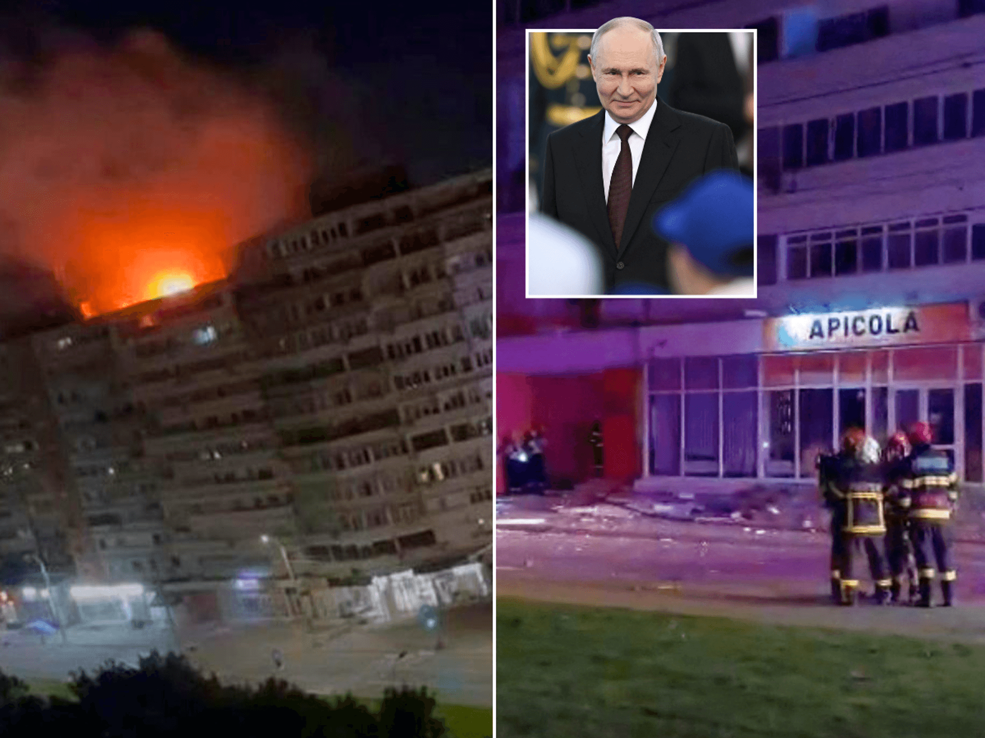 Multiple injured after Russian drone smashes into block of flats in Romania - Nato scrambles fighter jets