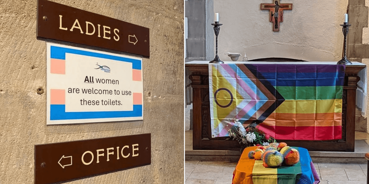 Sunderland church welcomes biological men into women’s toilets as safety fears erupt Sunderland church welcomes biological men into women’s toilets as safety fears erupt