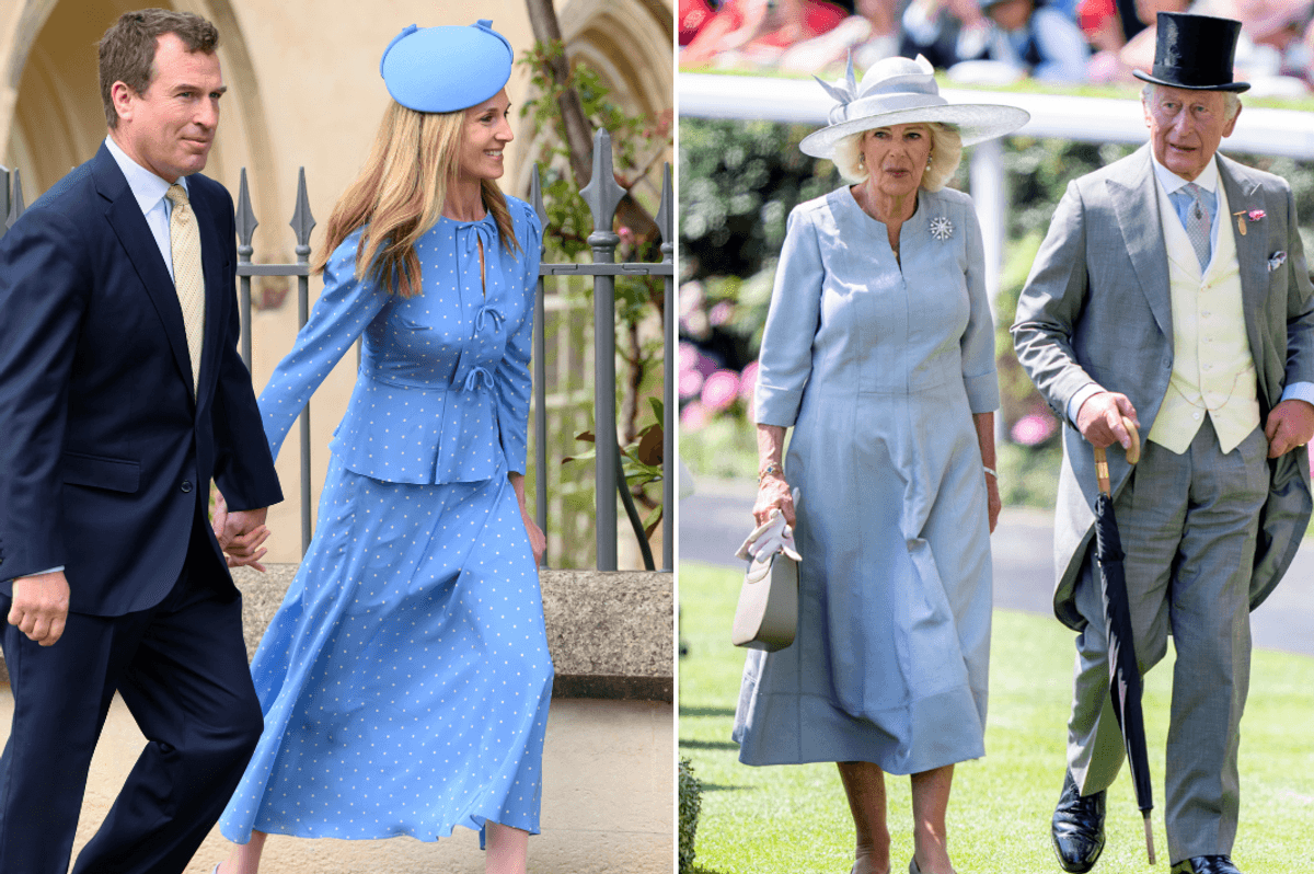 King Charles and
Queen Camilla continue royal Derby tradition on day of Peter Phillips wedding