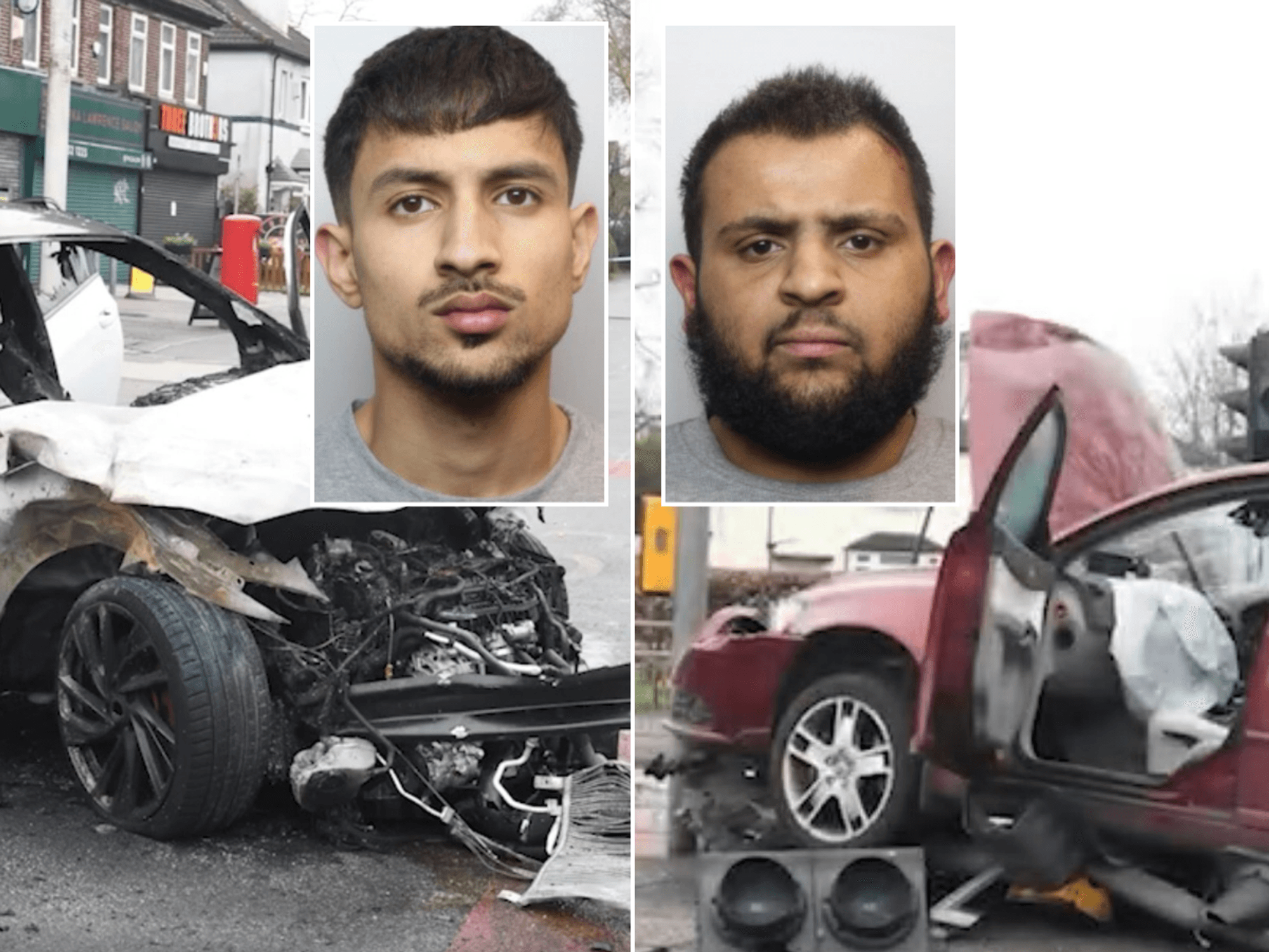 Men who drove 139mph in 30mph zone sentenced to 23 years in prison following fatal car crash