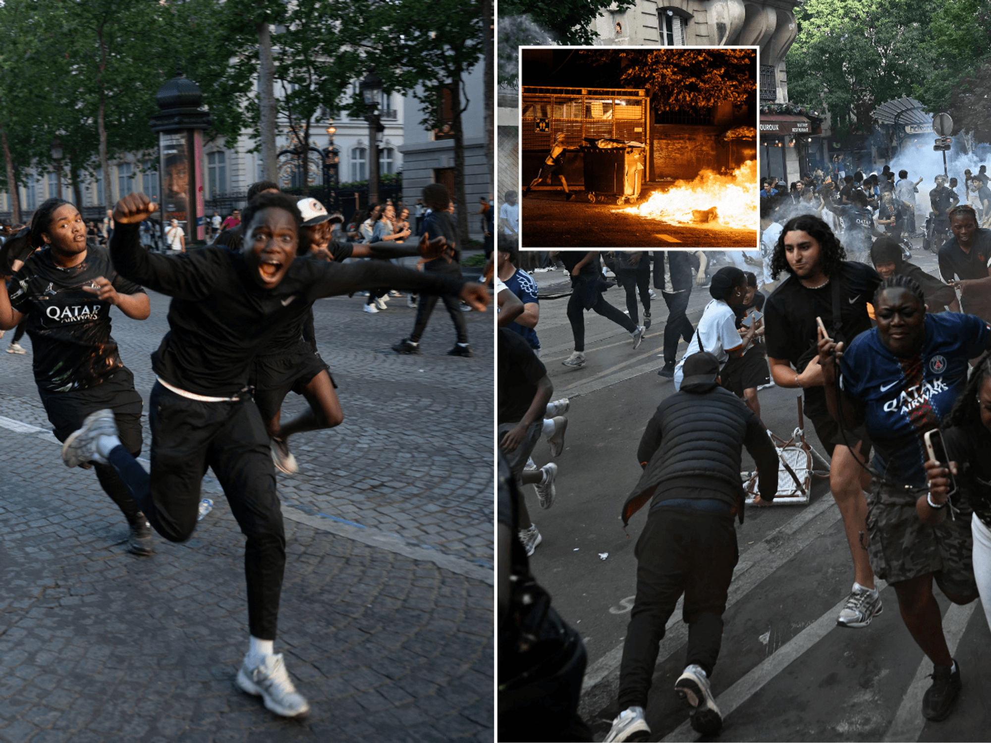 France admits crime is spiralling out of control as rioters 'destroy and pillage' Paris