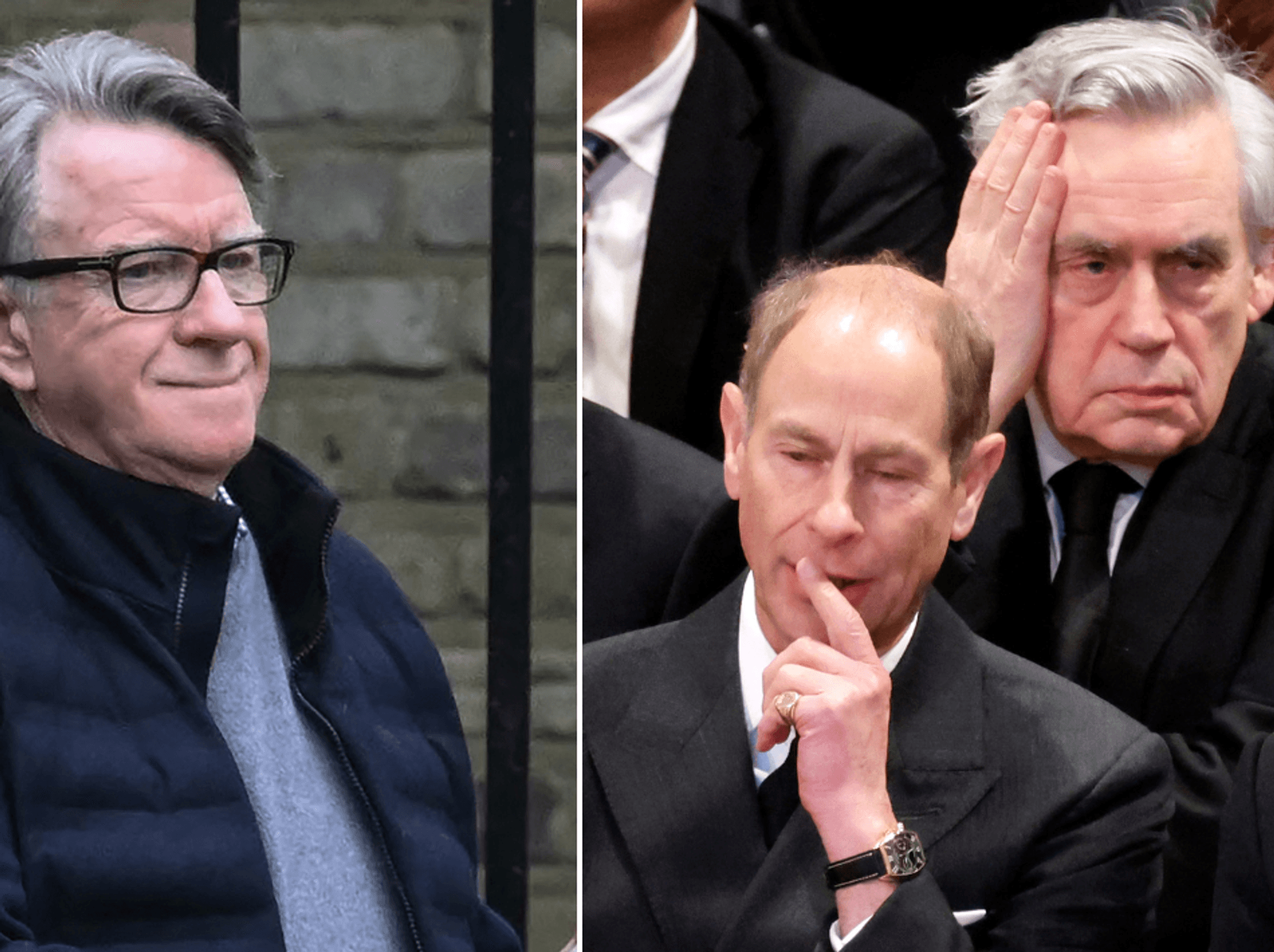 Peter Mandelson joked about Prince Edward and Gordon Brown before Jimmy Carter's funeral