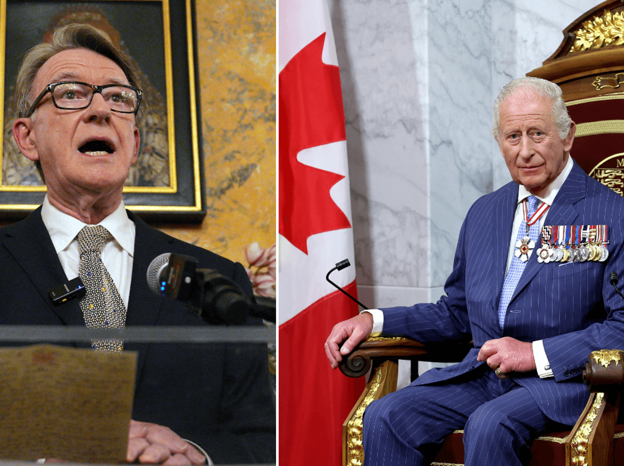 Peter Mandelson called King Charles's Canada speech 'pretty political', newly released files reveal
