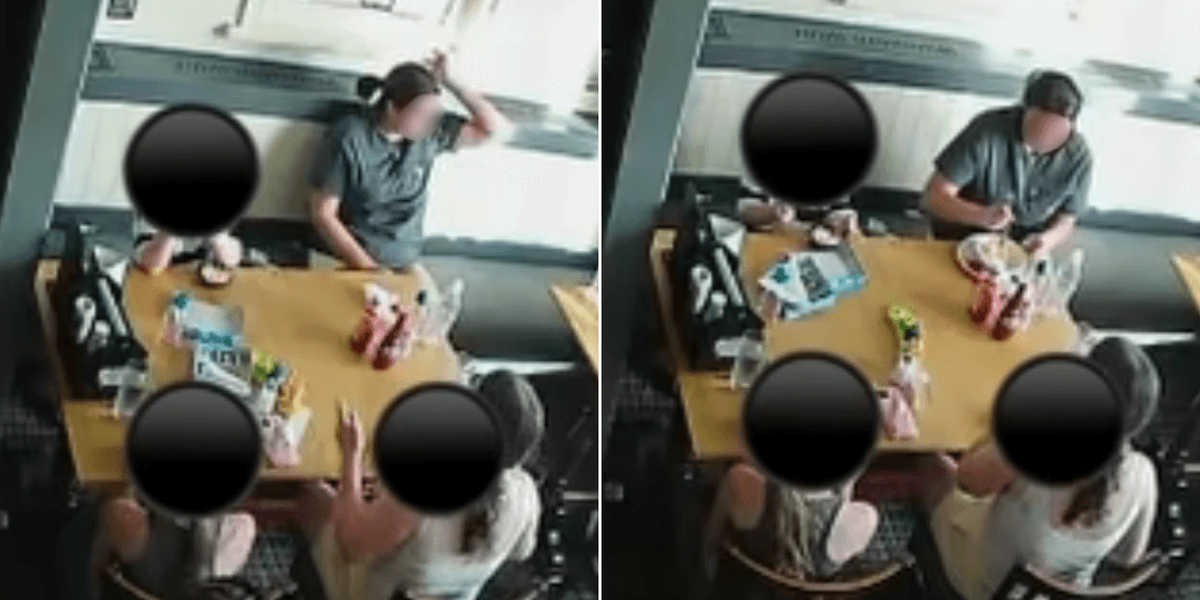 Woman caught on CCTV ‘stirring hair into child’s macaroni before demanding free meal’ Woman caught on CCTV ‘stirring hair into child’s macaroni before demanding free meal’