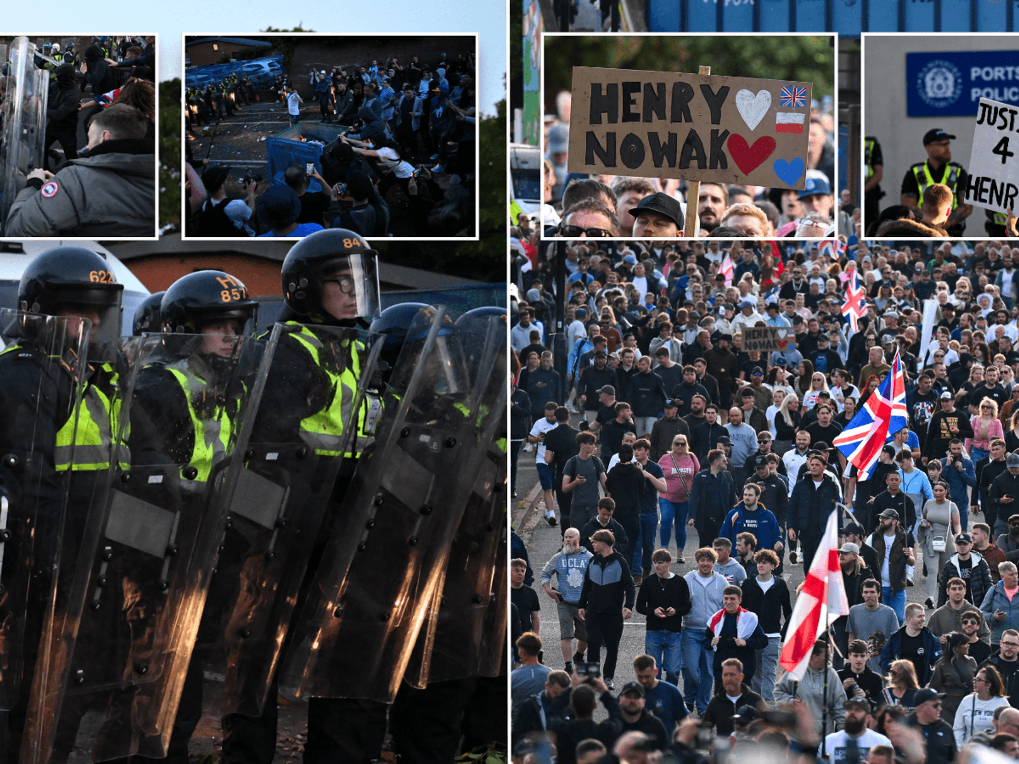 Protesters demanding justice for Henry Nowak descend on Southampton - arrest made after clashes w...