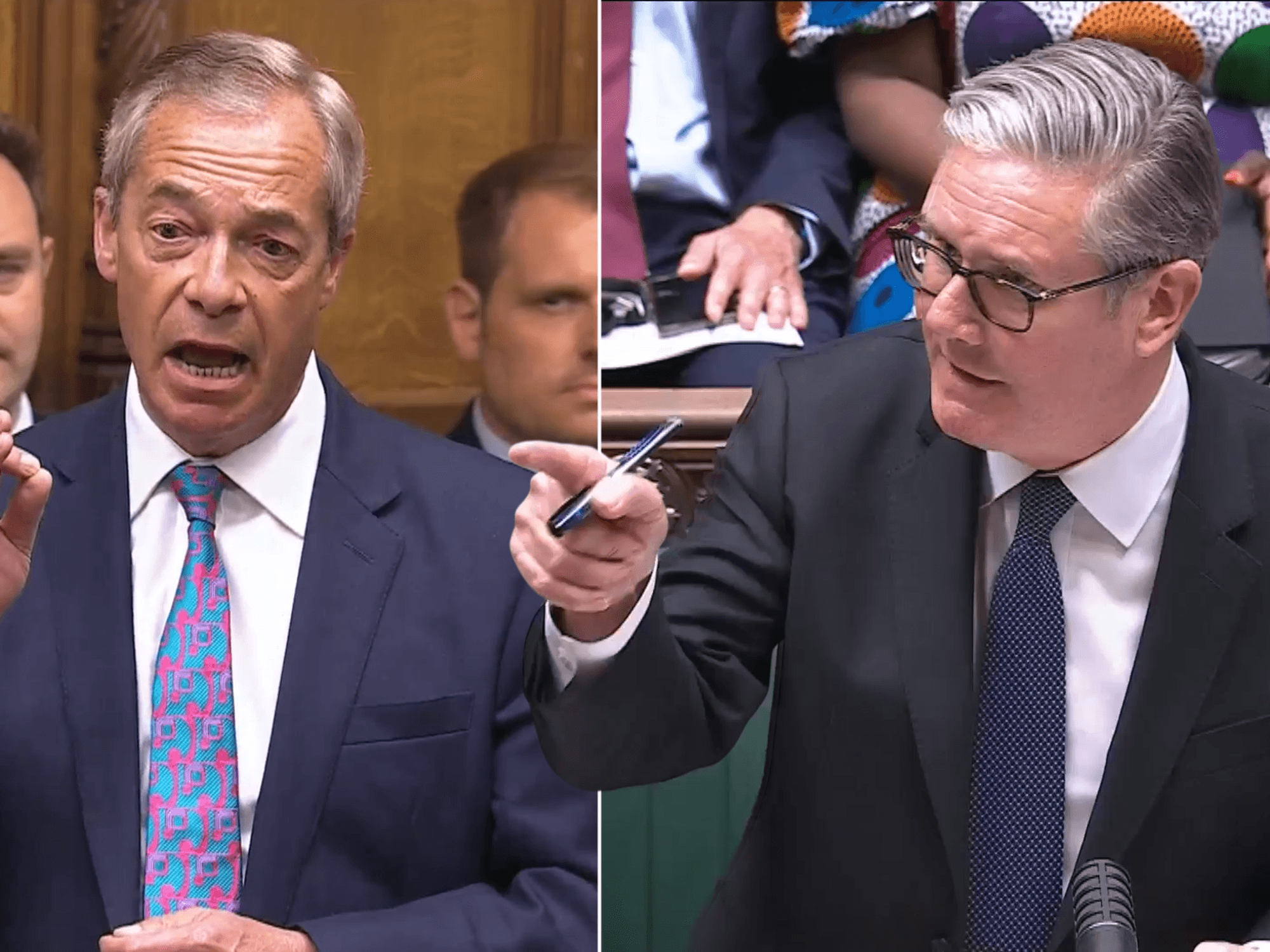 WATCH: Keir Starmer and Nigel Farage’s tense PMQs exchange in full