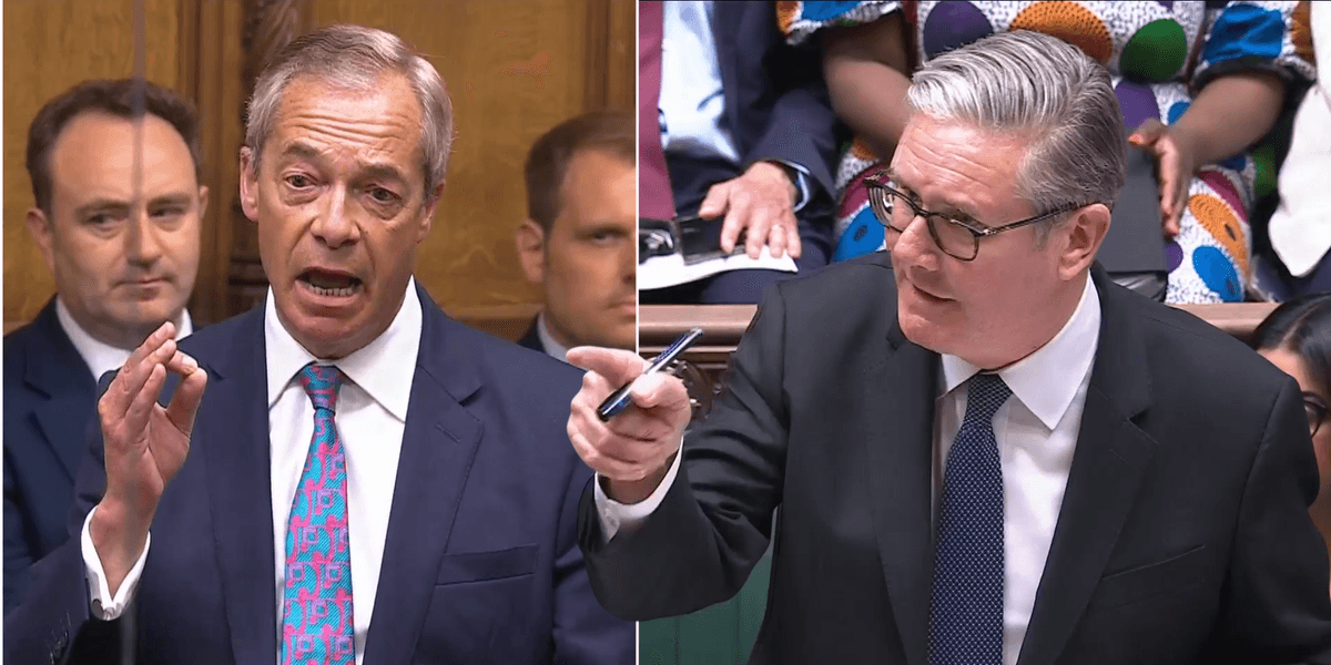 Keir Starmer and Nigel Farage’s tense PMQs exchange in full Keir Starmer and Nigel Farage’s tense PMQs exchange in full