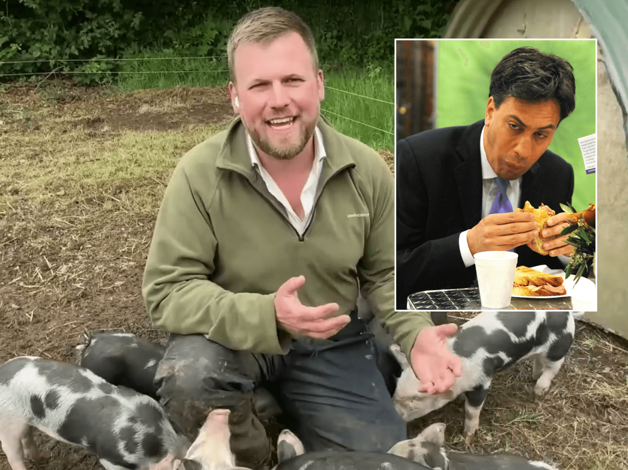 Farmer mocks Ed Miliband’s ‘grudge against the bacon sandwich’ as Energy Secretary backs new eco ...