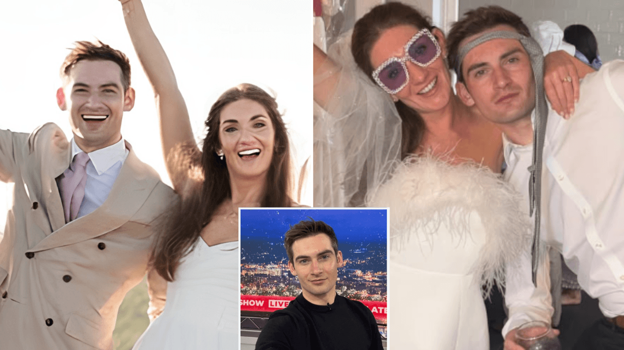 GB News star Tom Harwood pays touching tribute to late father after walking sister down aisle at emotional wedding
