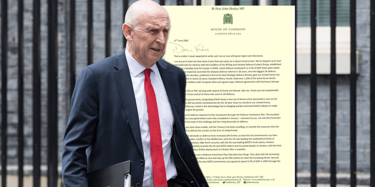 John Healey’s resignation letter – read in full as Defence Secretary quits Cabinet John Healey’s resignation letter – read in full as Defence Secretary quits Cabinet