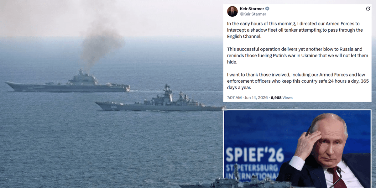 Britain intercepts Russian tanker attempting to breach English Channel as Keir Starmer describes move as ‘blow’ to Vladimir Putin Britain intercepts Russian tanker attempting to breach English Channel as Keir Starmer describes move as ‘blow’ to Vladimir Putin