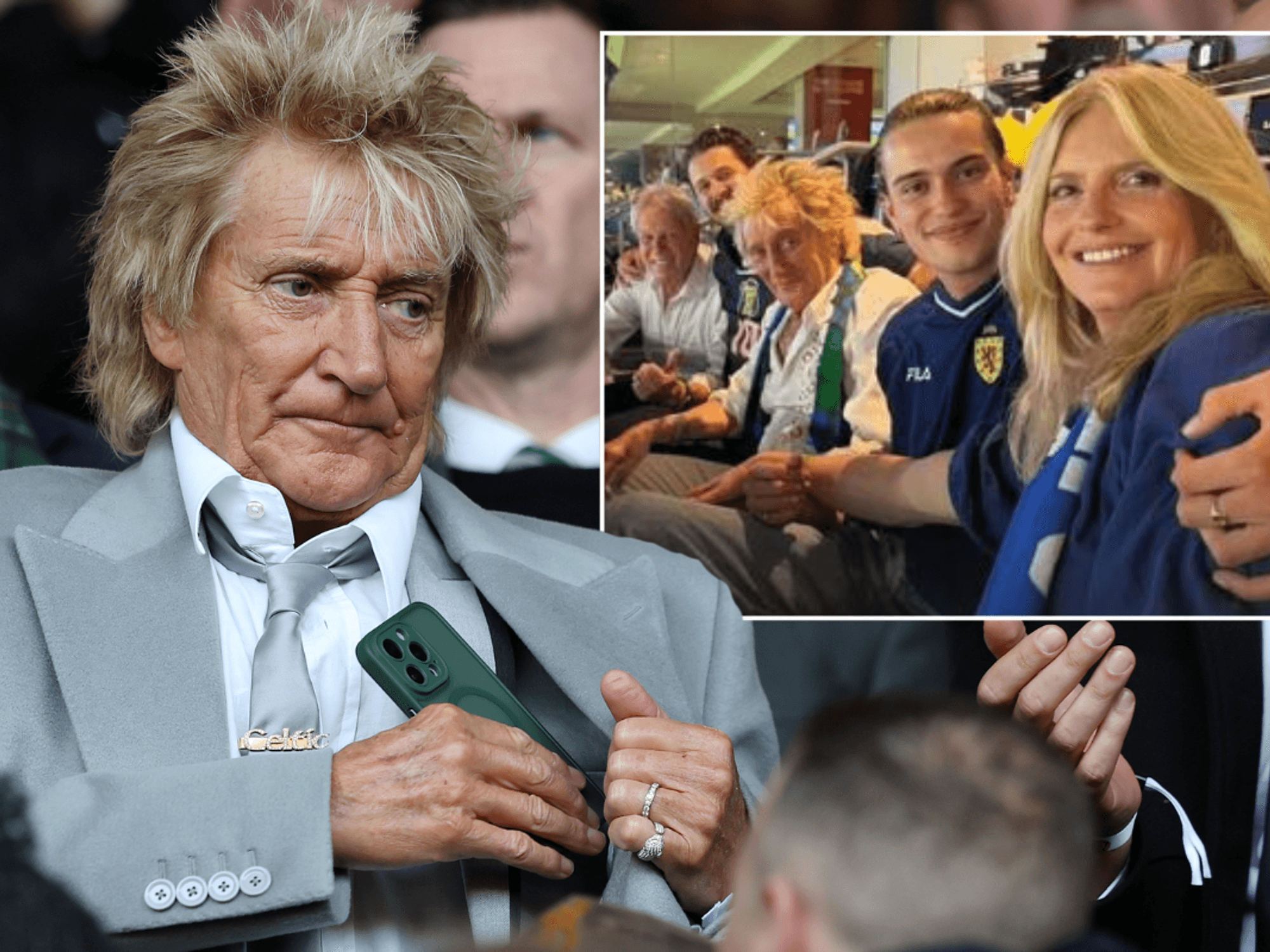 Sir Rod Stewart branded 'tone-deaf' by furious fans as he jets to Scotland match hours after canc...