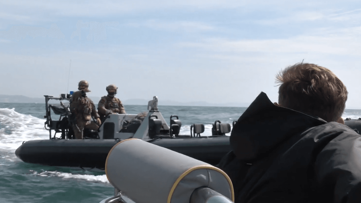 Dramatic scenes as GB News goes up close to a seized Russian shadow tanker
