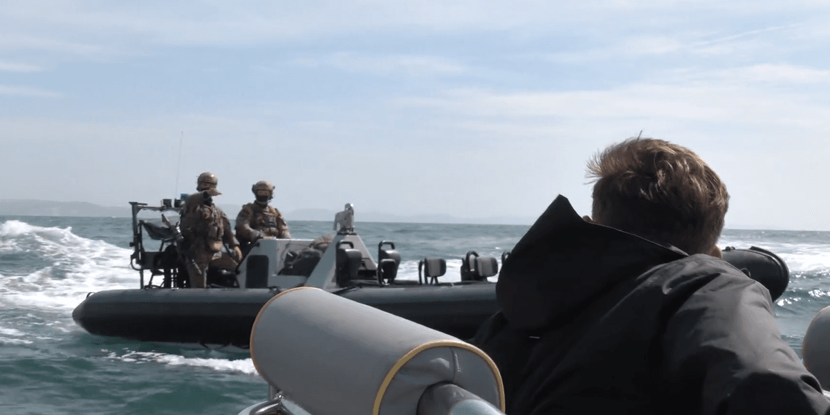 Dramatic scenes as GB News goes up close to a seized Russian shadow tanker