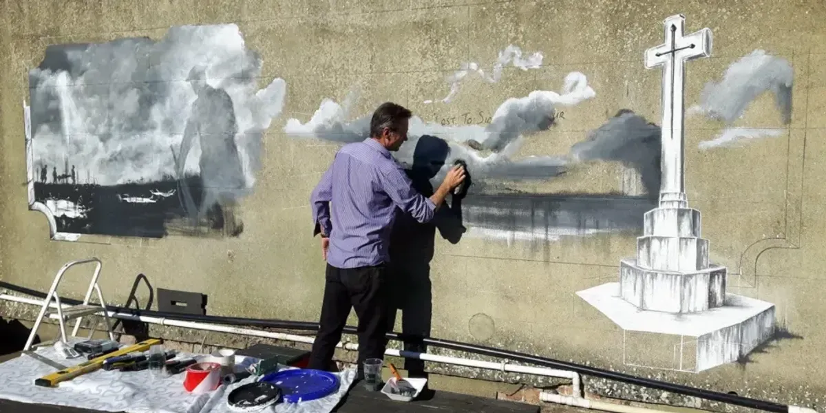 NextImg:'Utterly disgusting!' Labour-led council replaces WW1 mural with 'awful white-washed wall'