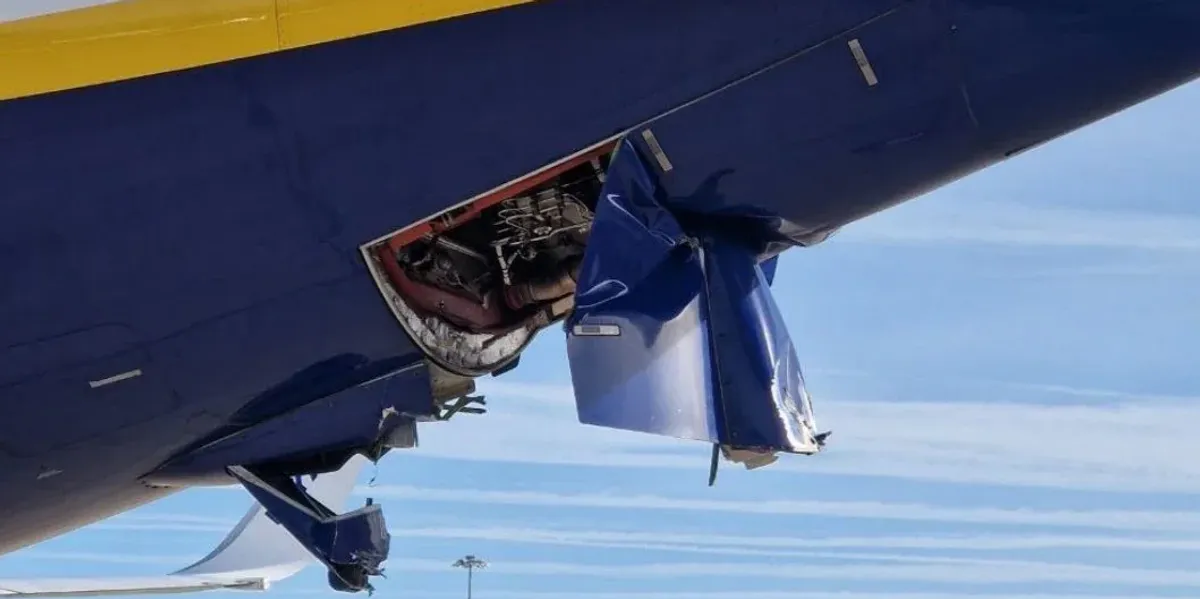 Ryanair plane crashes into fence at London Stansted Airport while trug driver was coaching trainee Ryanair plane crashes into fence at London Stansted Airport while trug driver was coaching trainee