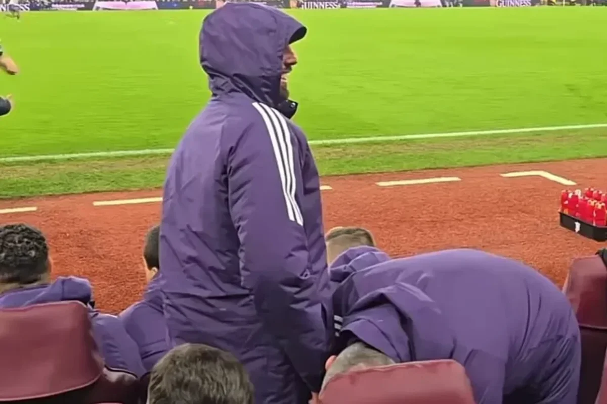 Bruno Fernandes caught on camera having tense exchange with Aston Villa fans during Man Utd defeat