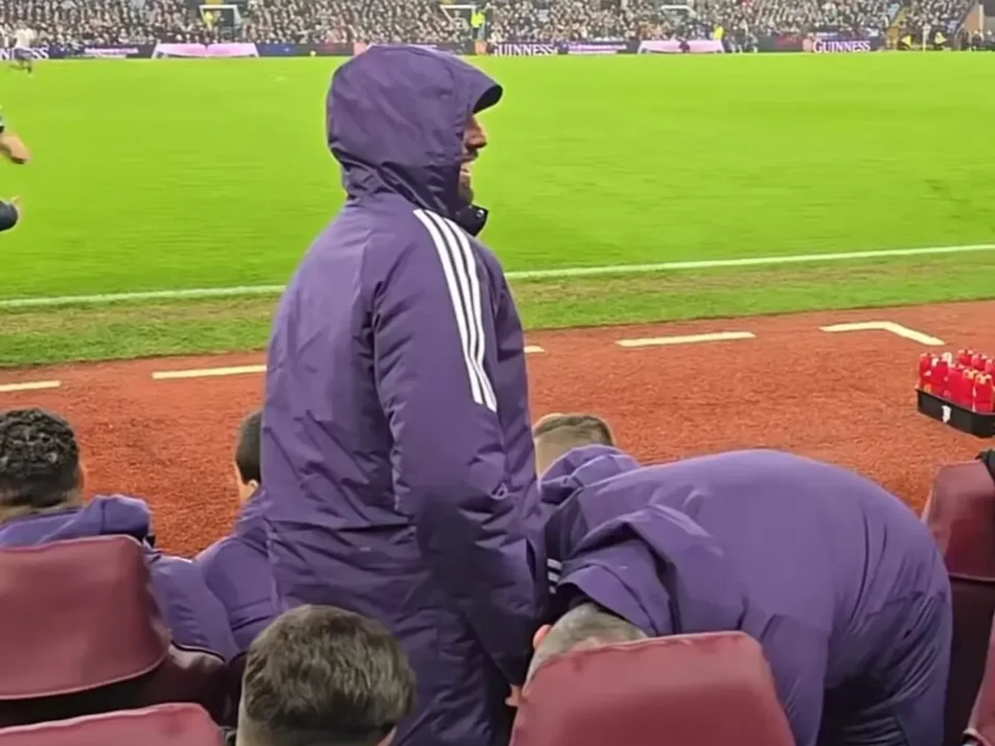 Bruno Fernandes caught on camera having tense exchange with Aston Villa fans during Man Utd defeat