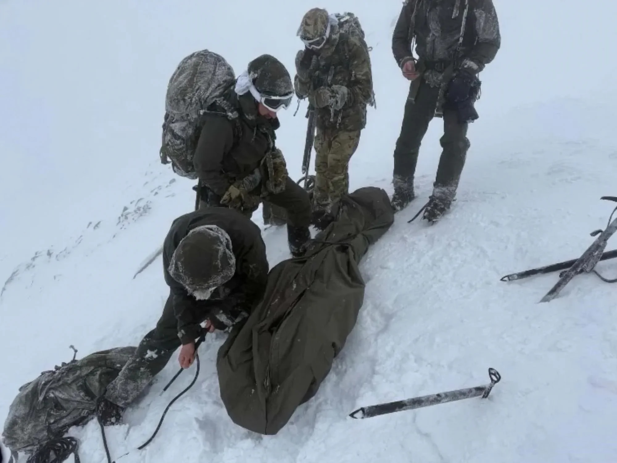 Royal Marines help save life of stranded climber on Ben Nevis in arctic-like conditions