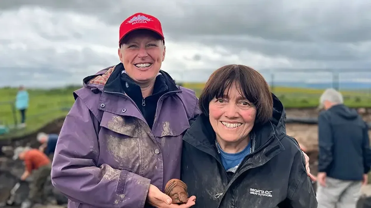 Archaeologists uncover 'wonderful' Roman terracotta head