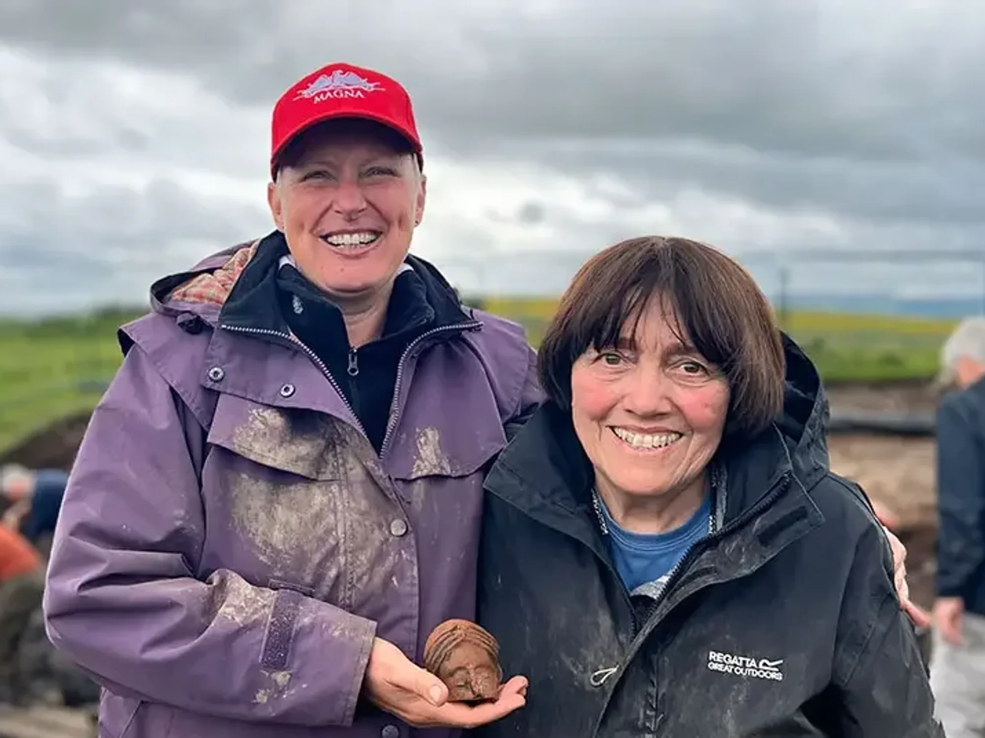 Archaeologists uncover 'wonderful' Roman terracotta head
