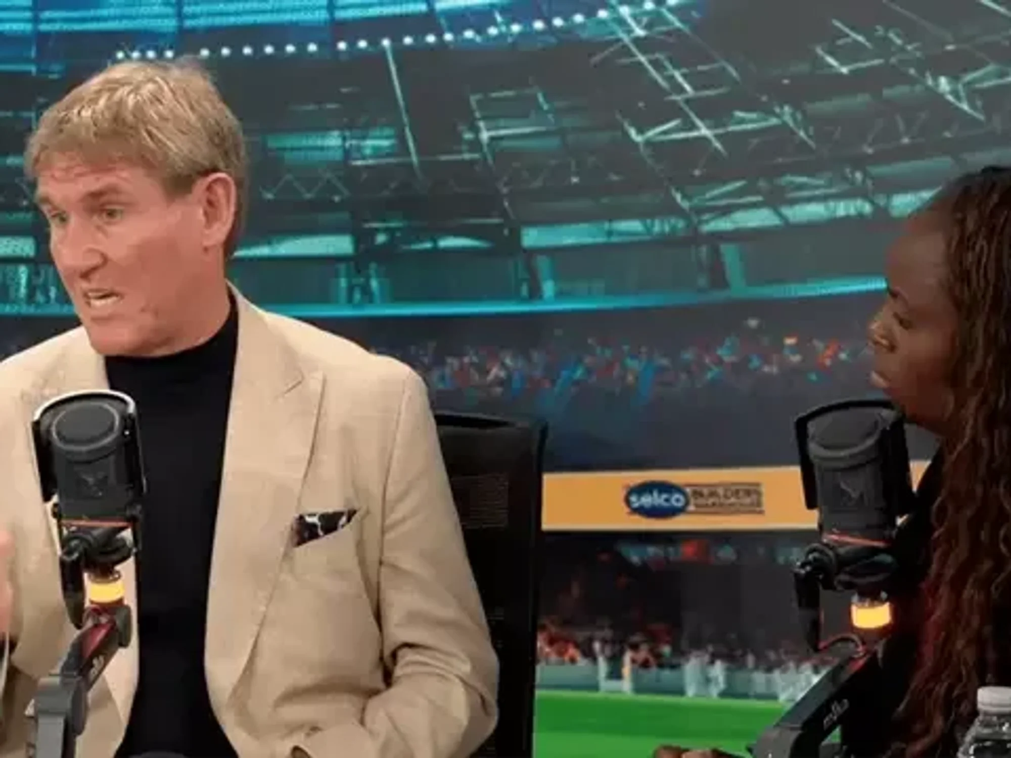 Simon Jordan rips into Eni Aluko while sat next to her amid row over male and female pundits