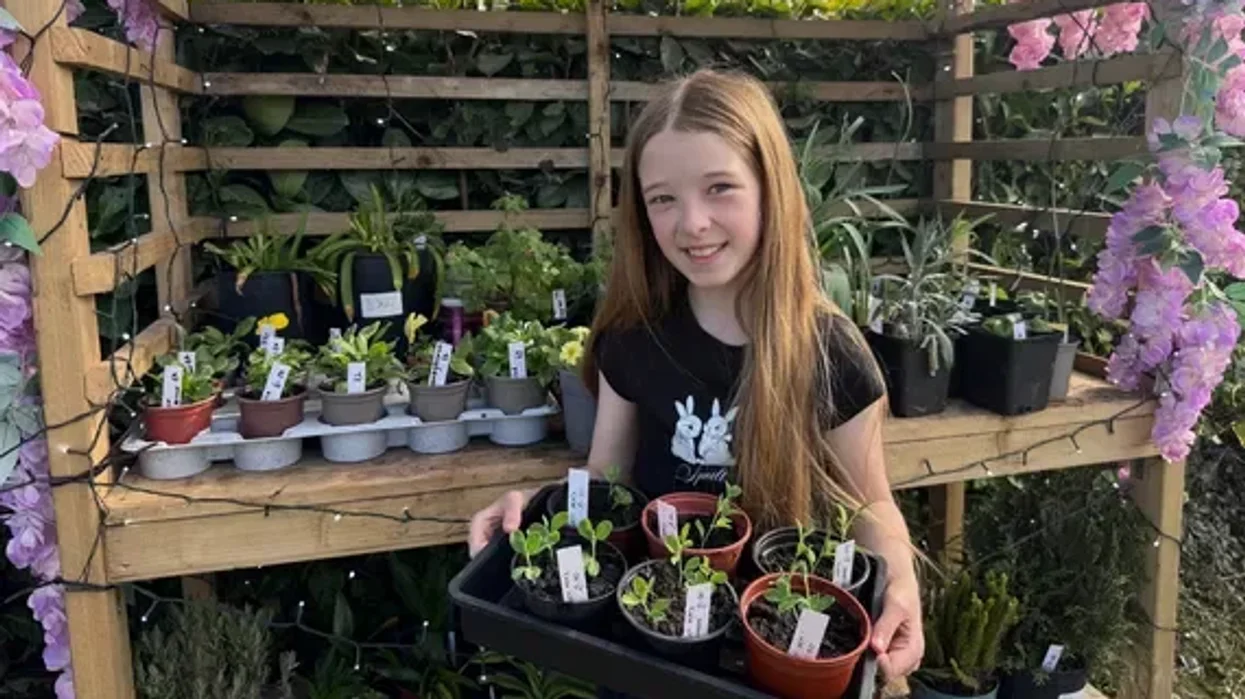 Girl, 9, fundraises £24,000 for charity selling plants in memory of grandfather