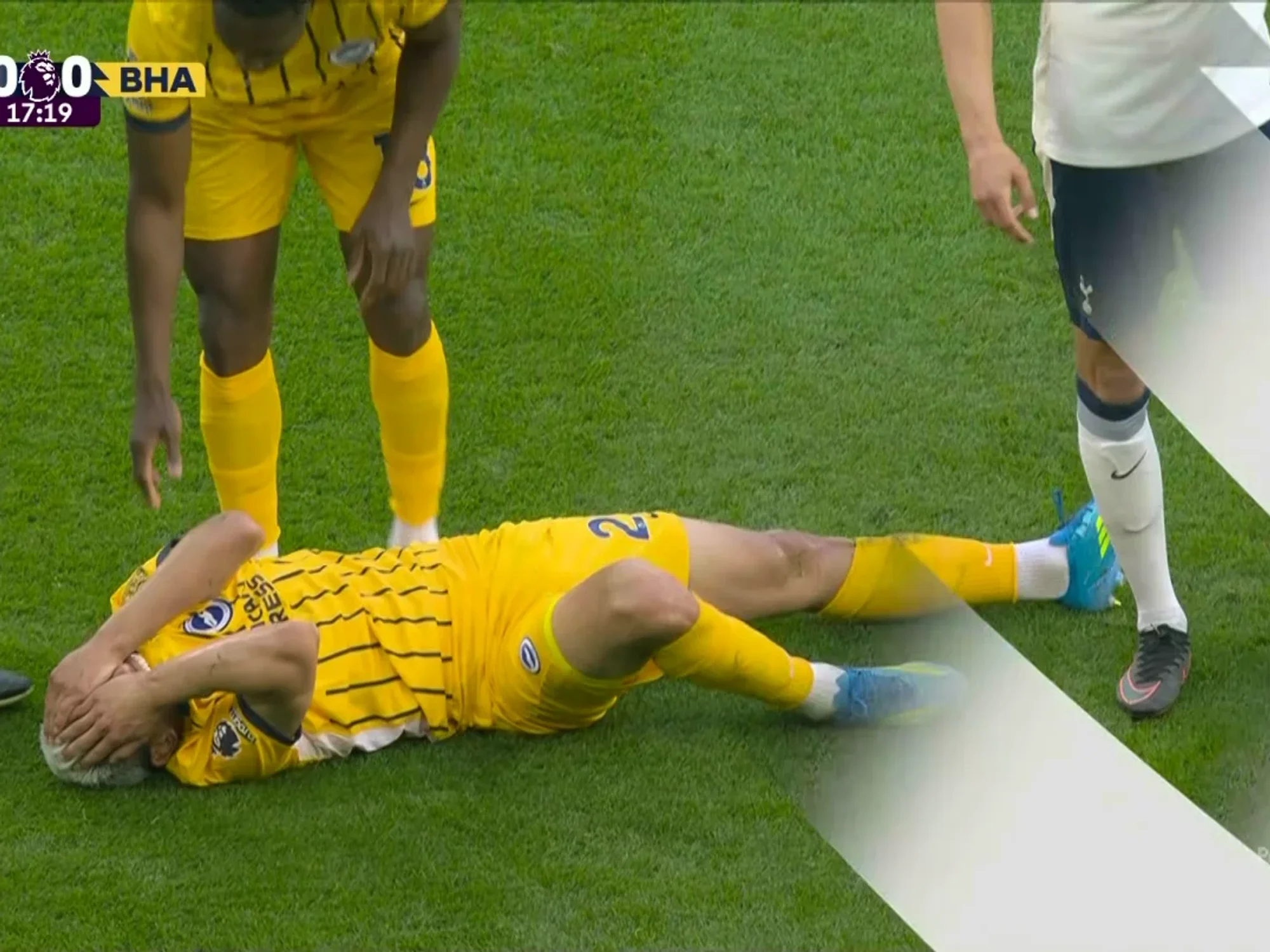 Brighton star breaks down in tears after picking up injury in Tottenham Premier League match