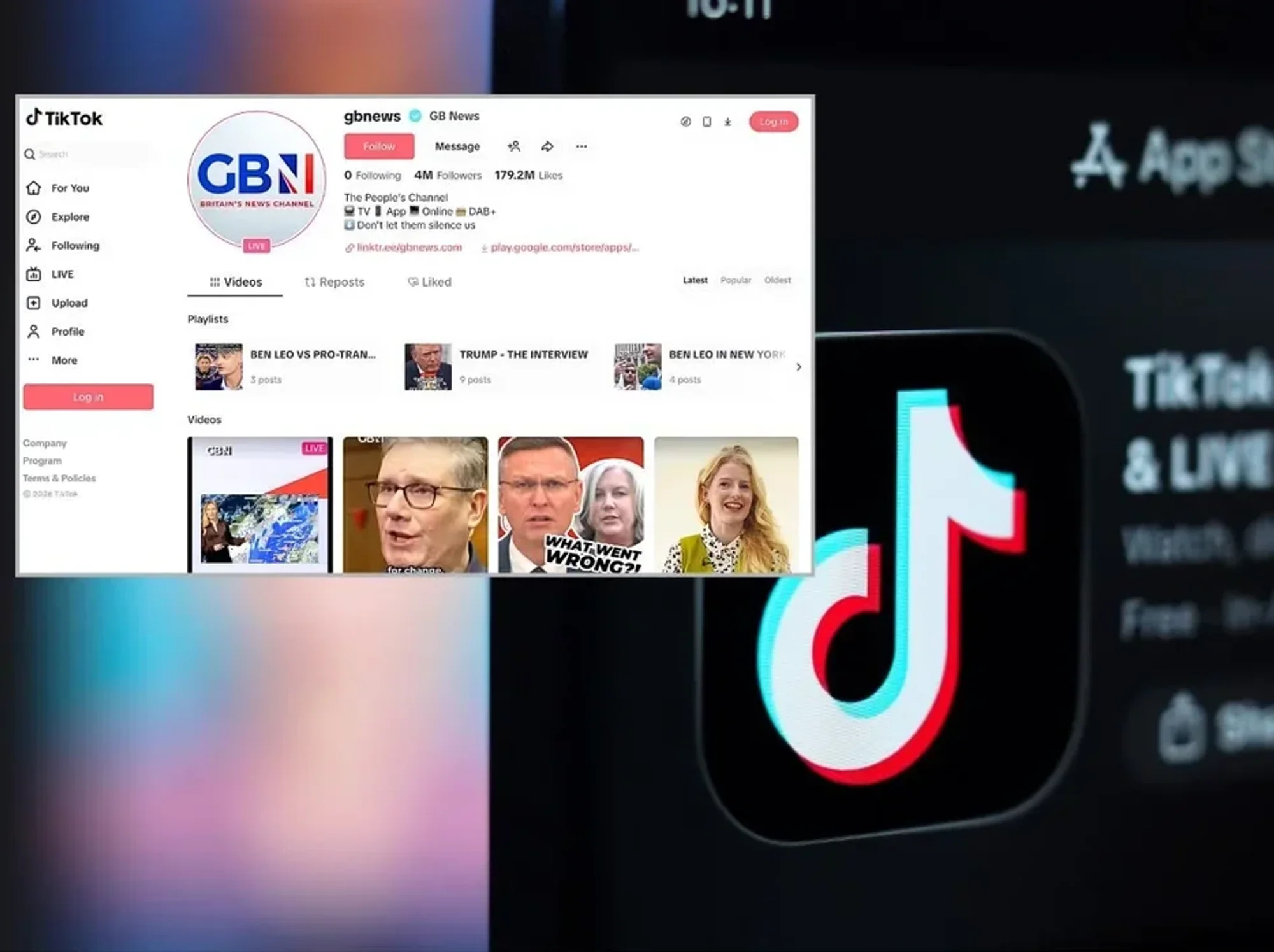 GB News stories viewed 1 billion times on TikTok in 2026