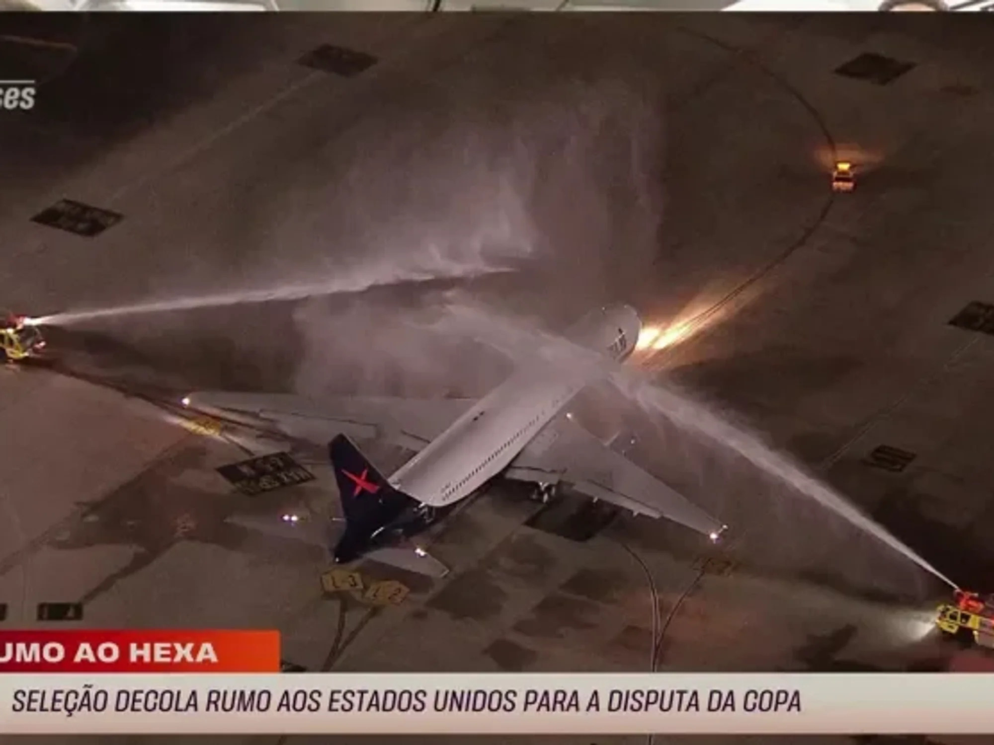 World Cup team has plane 'baptised' in unique ritual ahead of Scotland showdown