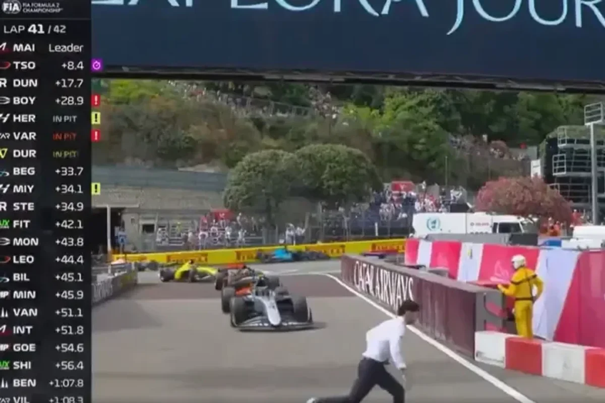 Track worker escapes injury after being nearly hit by Formula 2 car in Monaco scare
