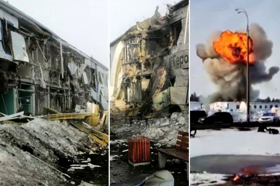 Images from Ukraine's drone strike