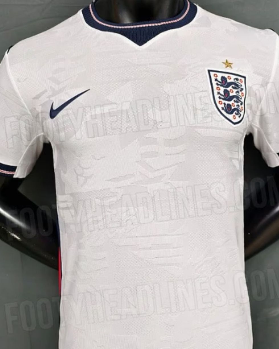 Images of England's kit for this summer's World Cup in the United States, Canada and Mexico appear to have surfaced online, revealing a design that embraces traditional English symbolism after the backlash over the previous strip