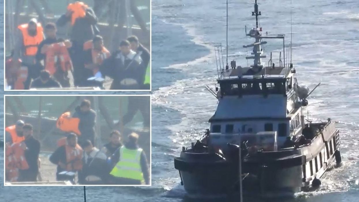 Images of migrants crossing the Channel today