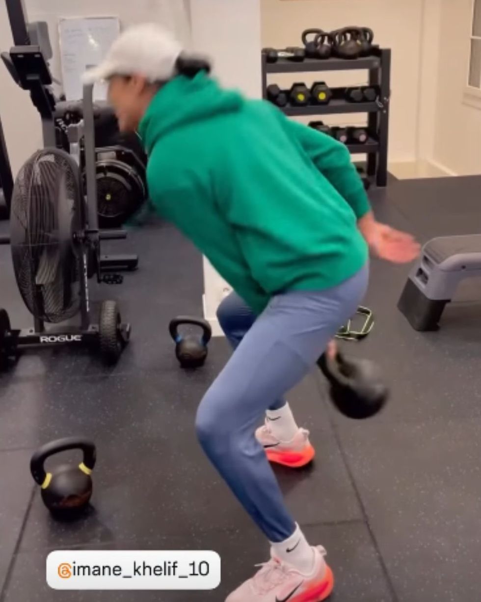Imane Khelif has signalled intent to defend the Olympic title at the 2028 Los Angeles Games by posting an intense training video on Instagram