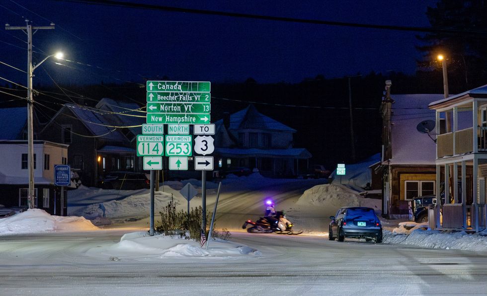 Immigration border in northern, New Hampshire