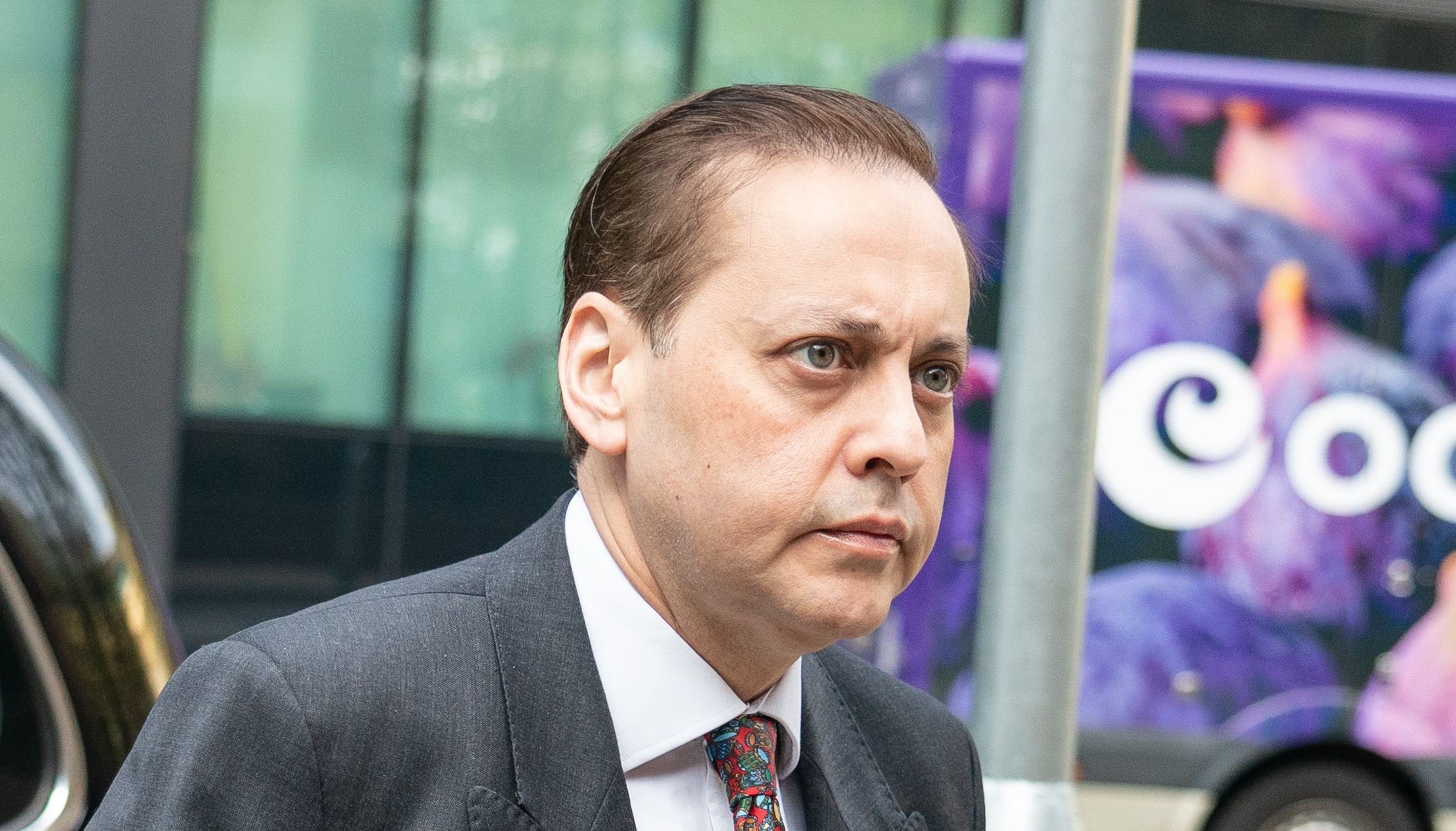 Imran Ahmad Khan arrives at Southwark Crown Court in London, where he is accused of molesting a 15-year-old boy in 2008.