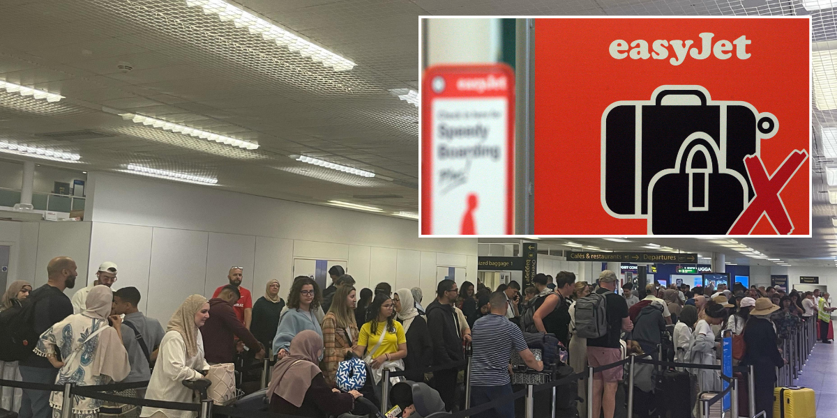 NextImg:EasyJet worker snaps ‘it's none of your business’ at holidaymaker trying to advise passenger embroiled in row over luggage