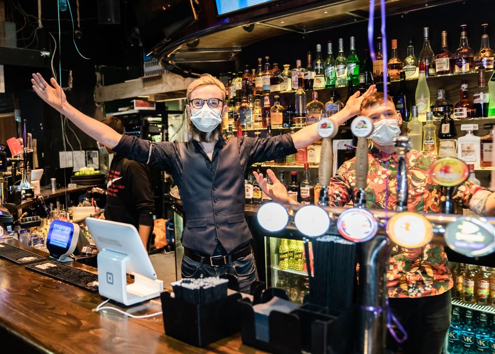 In many venues staff will still wear face masks after July 19.