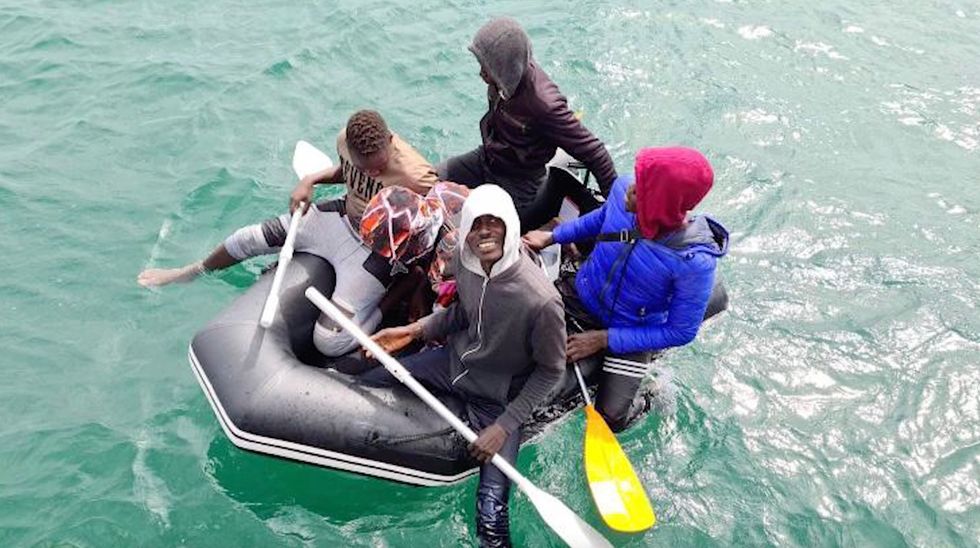 In one incident, five people were crammed into a tiny inflatable with no outboard motor.
