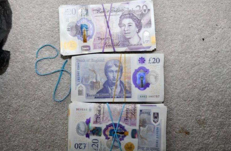 In recent seizures, \u00a3300,000 was found in luggage at a UK airport, bound for the Albanian capital Tirana