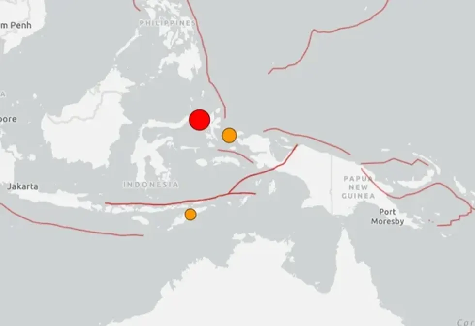 Major tsunami warning issued after 7.8 magnitude earthquake strikes off Indonesia