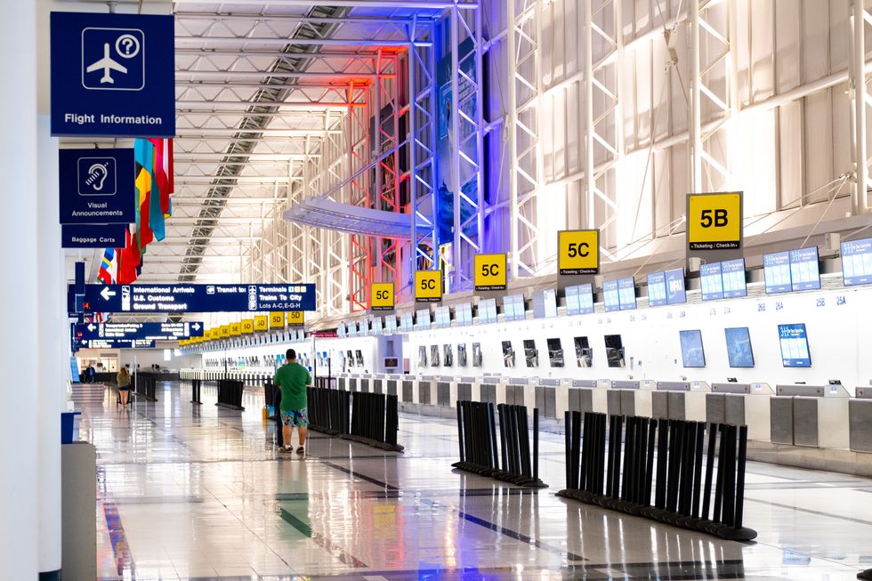 Inside airport