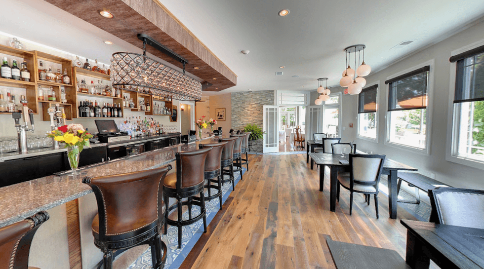 Inside \u200bL\u2019Auberge Proven\u00e7ale inn and restaurant