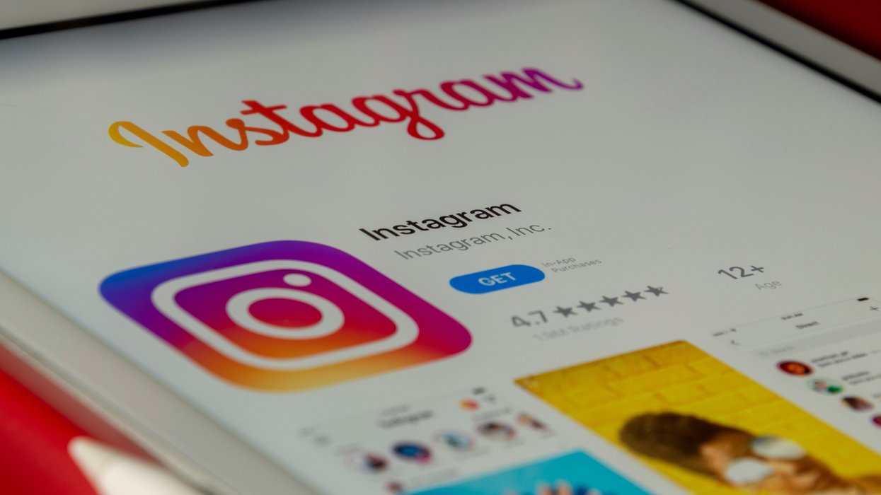 Instagram app listing shown on an ipad